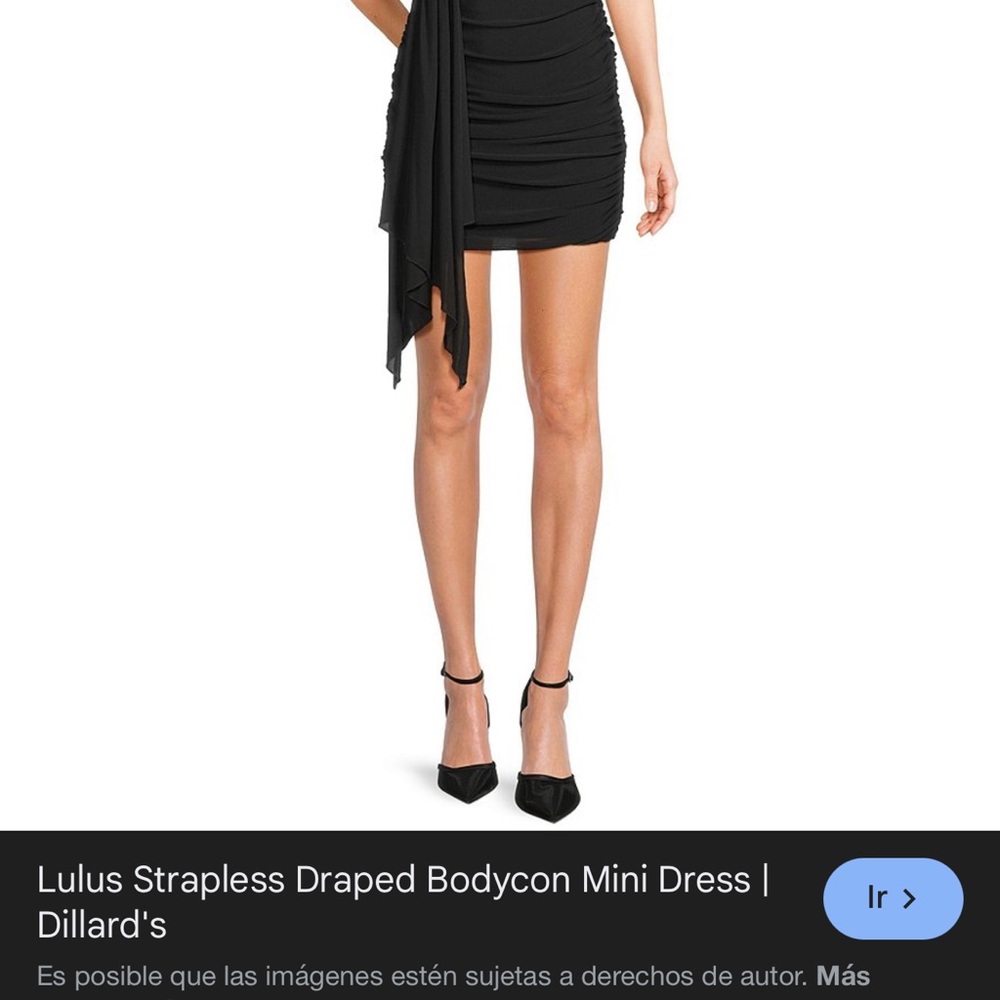 Lulu's Elegant Black Strapless Bodycon Dress